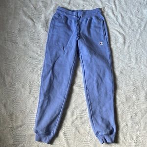 light purple champion sweatpants, size xs